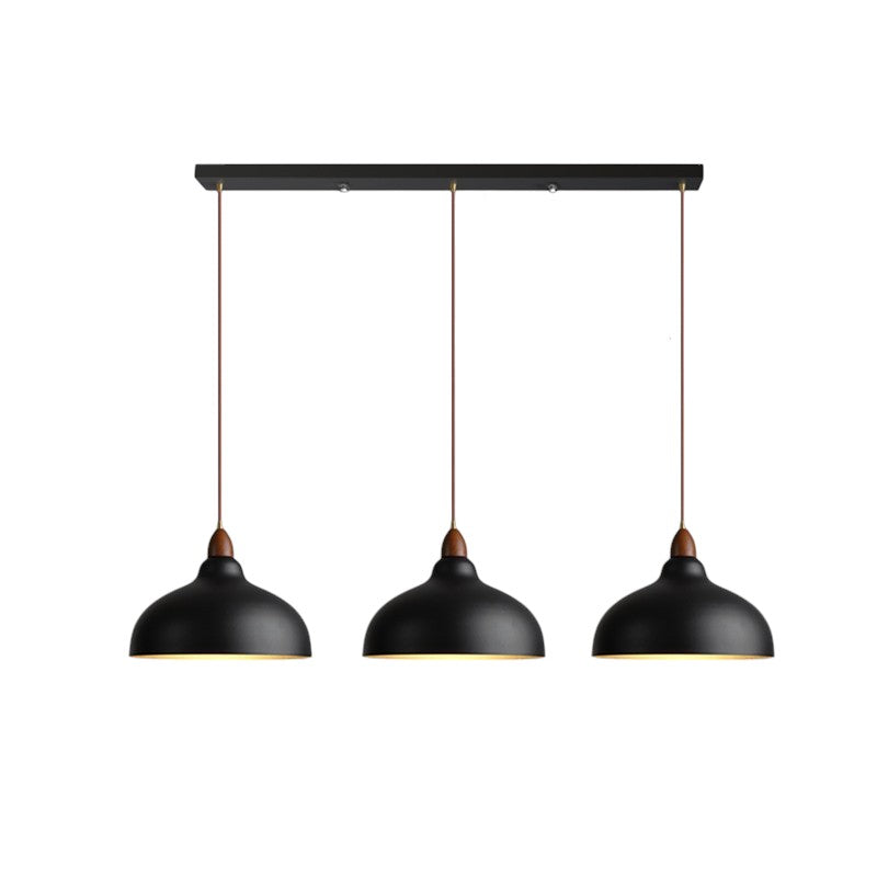 Scandinavische hanglamp hout metaal beige eetkamer keuken verlichting modern minimalistisch design E27 LED verstelbaar | Sansoti
