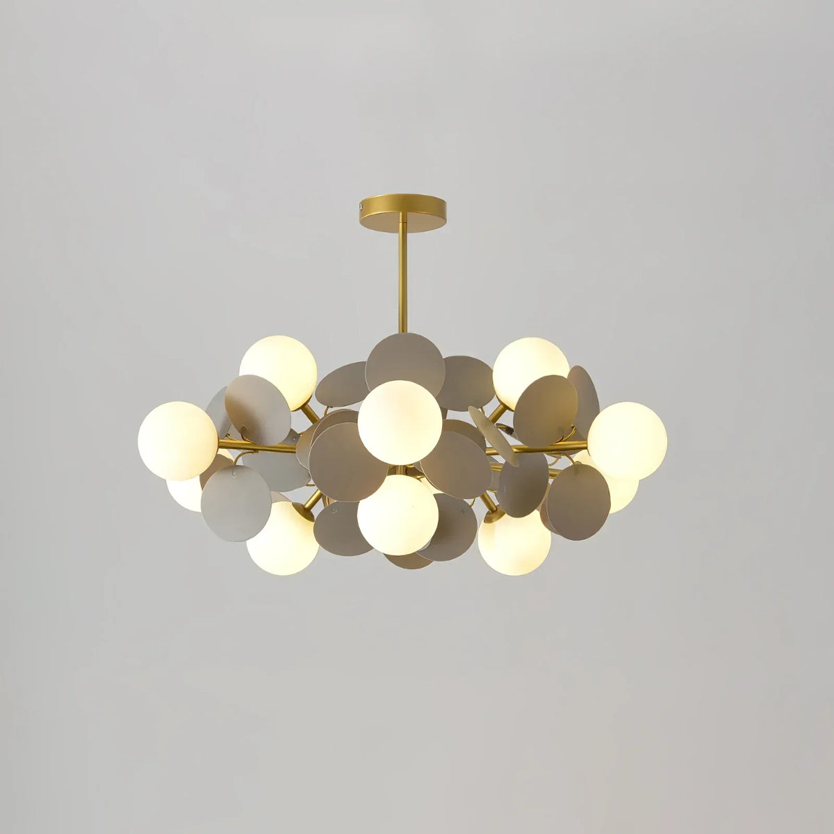 Deckenleuchte mit Blumenästen aus mehrfarbigem Glas und Metall, 4-15 Lichtquellen, naturinspiriertes Design, Wohnzimmer, Esszimmer | Sansoti