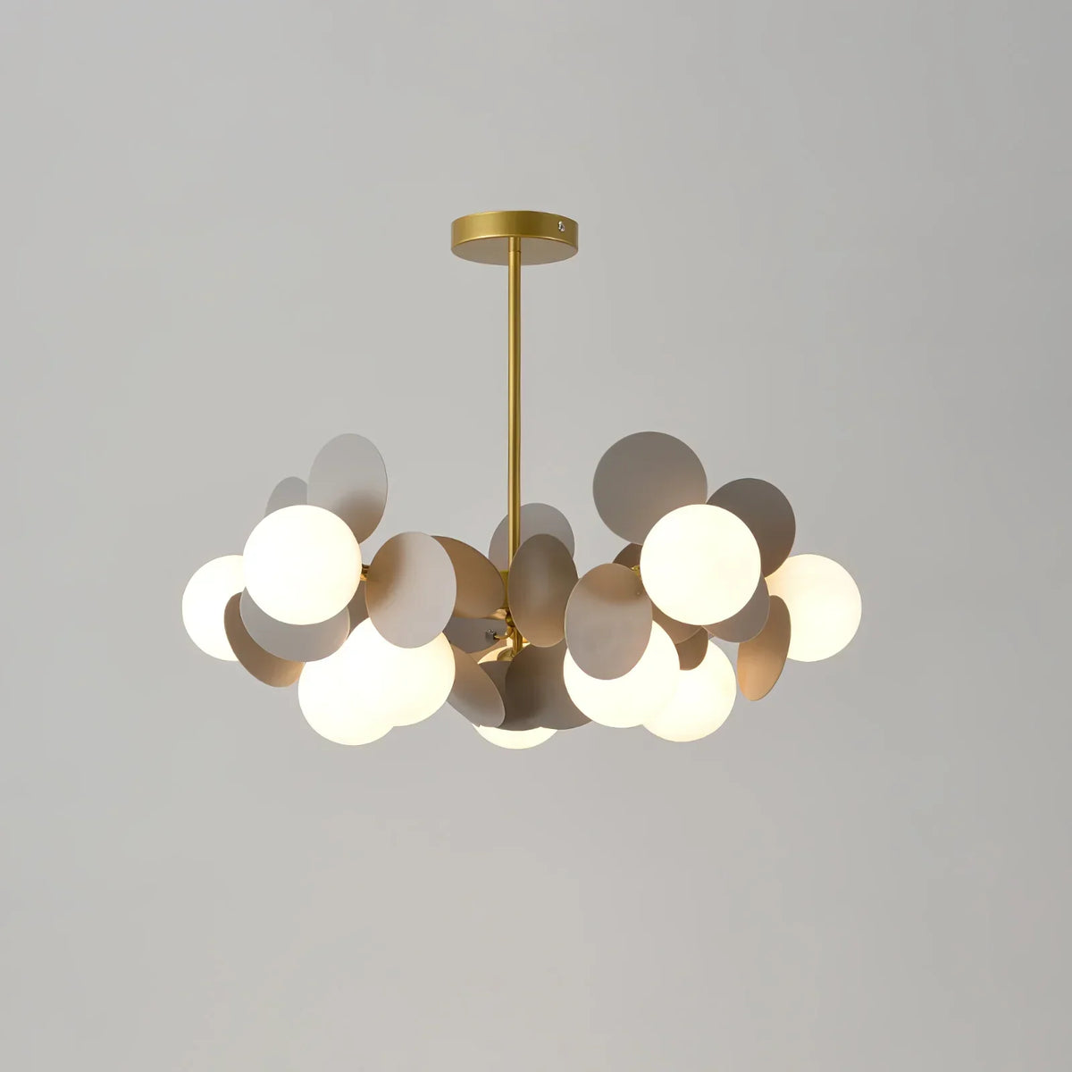 Deckenleuchte mit Blumenästen aus mehrfarbigem Glas und Metall, 4-15 Lichtquellen, naturinspiriertes Design, Wohnzimmer, Esszimmer | Sansoti