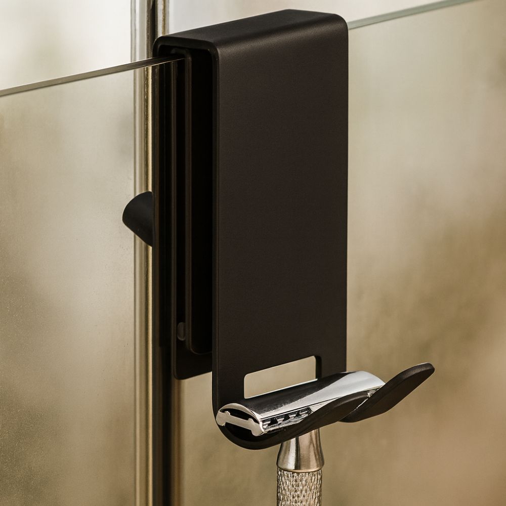 Stainless Steel Glass Shower Hooks for Bathroom Accessories and Towels – No Drilling Required | Sansoti