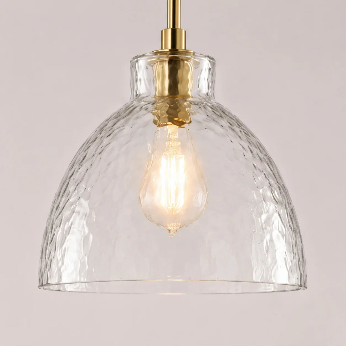 Geslepen Glazen Hanglamp Farmhouse Stijl – Amber of Helder Glas – Messing, Zwart of Nikkel Afwerking | Sansoti