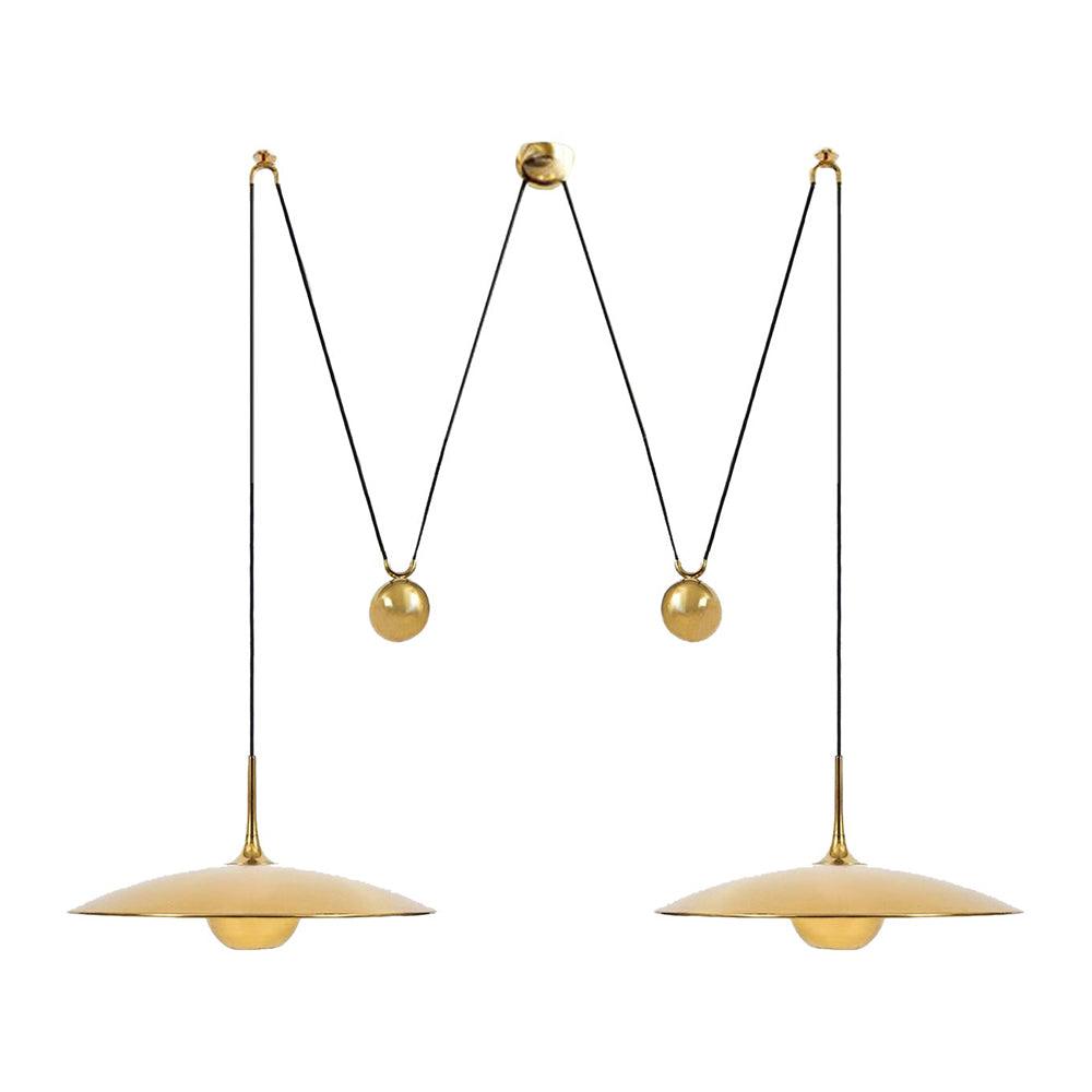 Suspension réglable avec contrepoids — Suspension industrielle en métal chromé ou doré | Sansoti