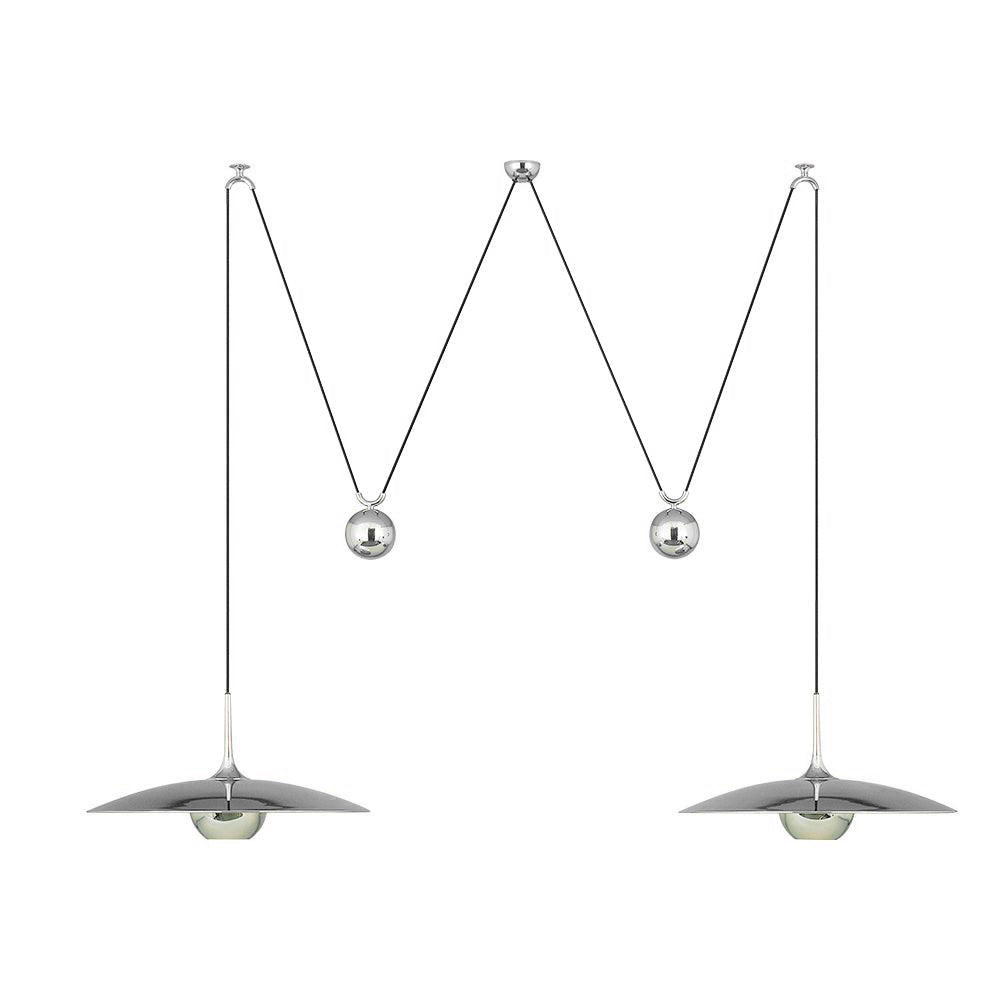 Suspension réglable avec contrepoids — Suspension industrielle en métal chromé ou doré | Sansoti