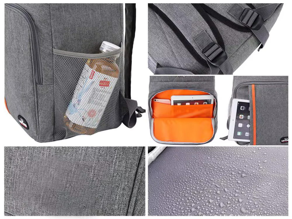 Mochila nevera de 18 L o 30 L, aislante, 16 horas de frío, nailon Oxford, para pícnic, camping y playa