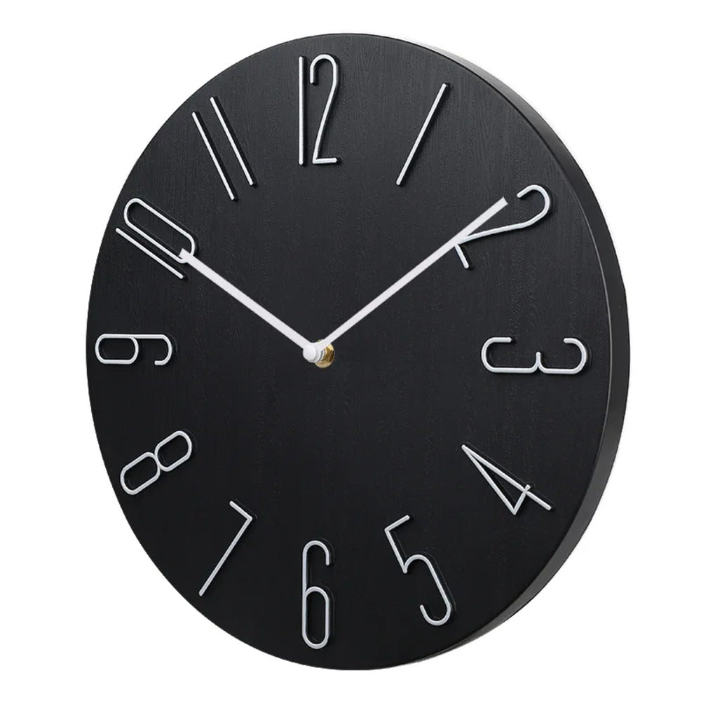 Round Wall Clock Plastic 20cm Silent Movement Living Room Office Minimalist Design Quiet Clock Bedroom | Sansoti