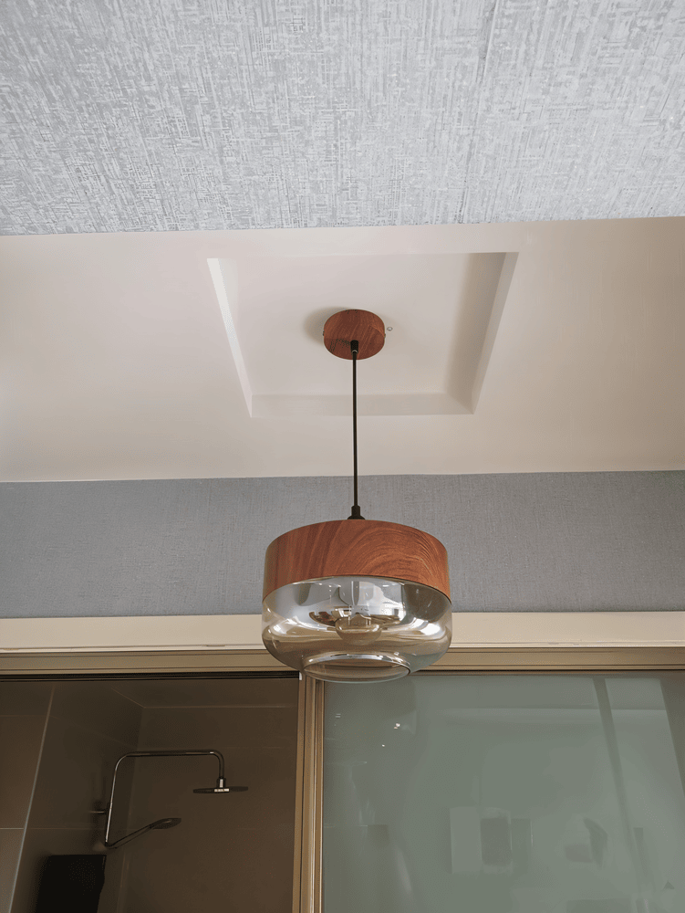 Pendant Lamp Retro Glass Scandinavian Metal Amber Adjustable E27 | Sansoti