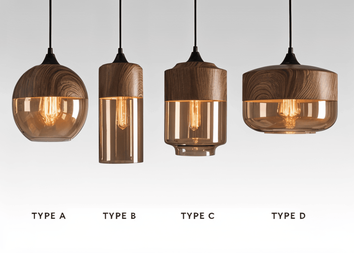 Pendant Lamp Retro Glass Scandinavian Metal Amber Adjustable E27 | Sansoti