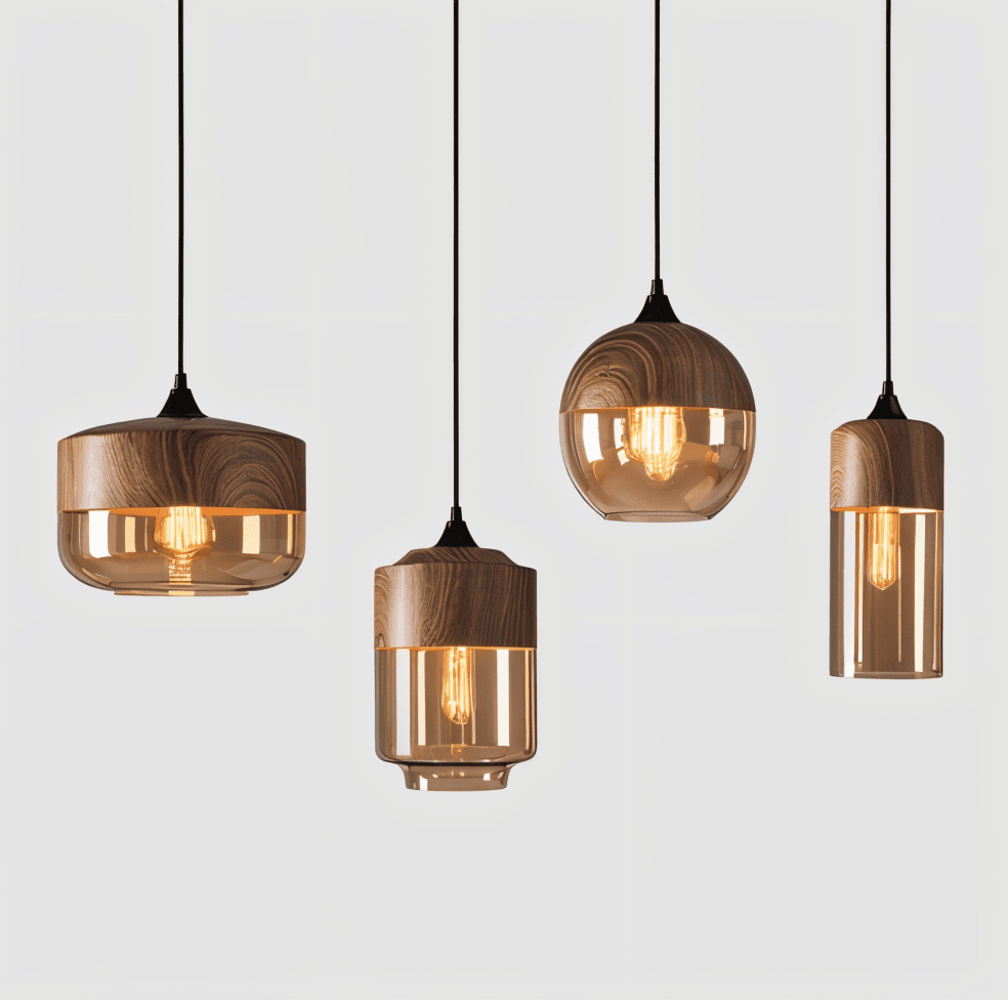 Pendant Lamp Retro Glass Scandinavian Metal Amber Adjustable E27 | Sansoti