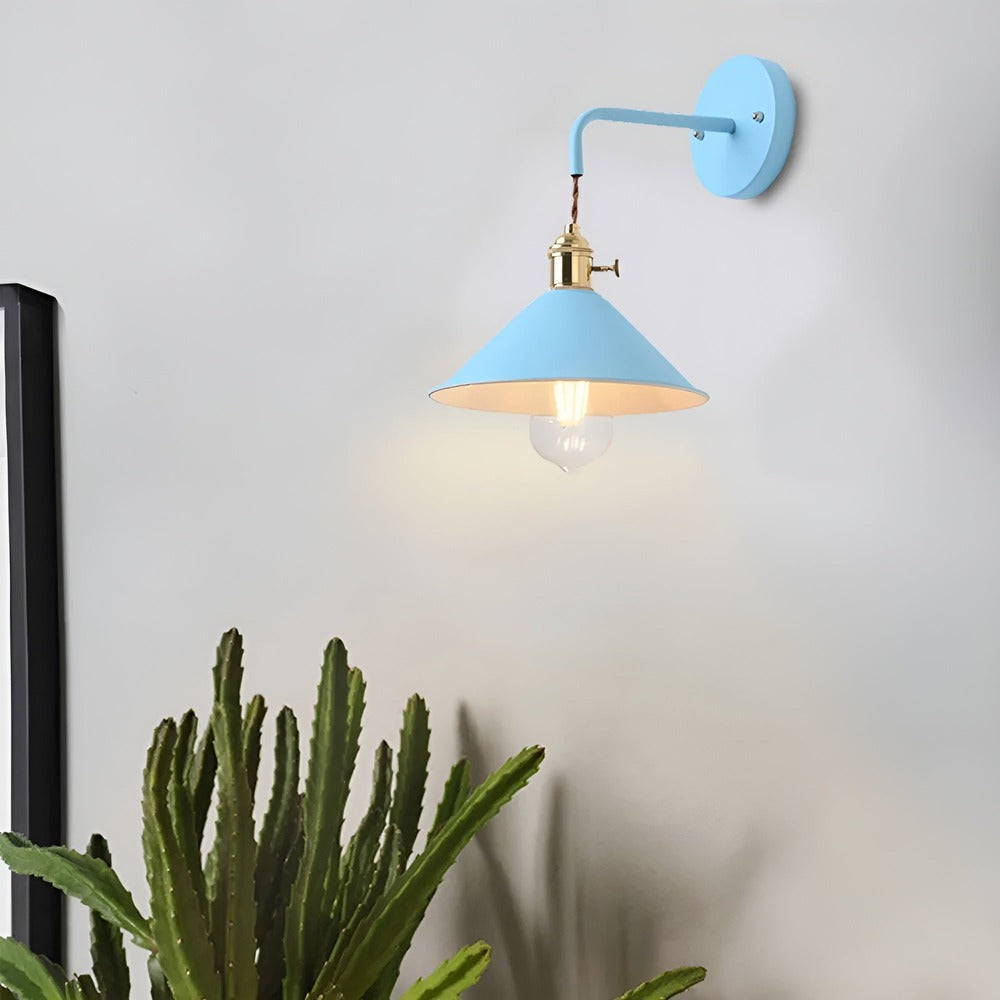 Wandlampe Retro Vintage Metall Kegelform 22cm Industrielles Design | Sansoti