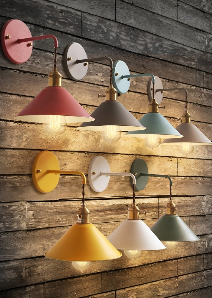 Wandlampe Retro Vintage Metall Kegelform 22cm Industrielles Design | Sansoti