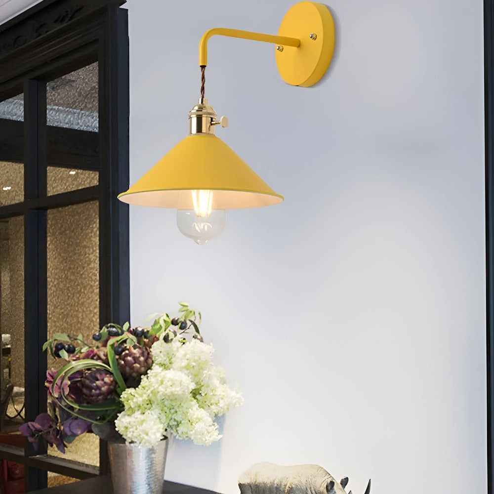 Wandlampe Retro Vintage Metall Kegelform 22cm Industrielles Design | Sansoti