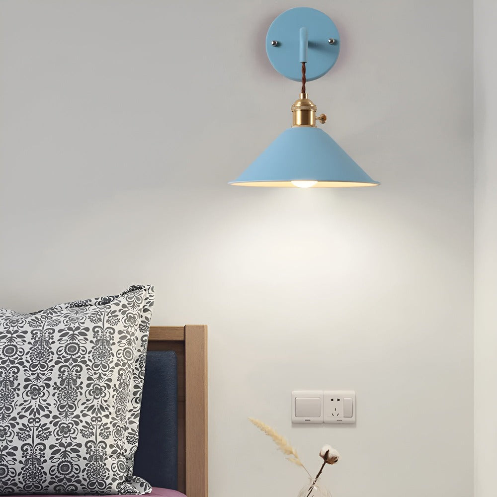 Wandlampe Retro Vintage Metall Kegelform 22cm Industrielles Design | Sansoti