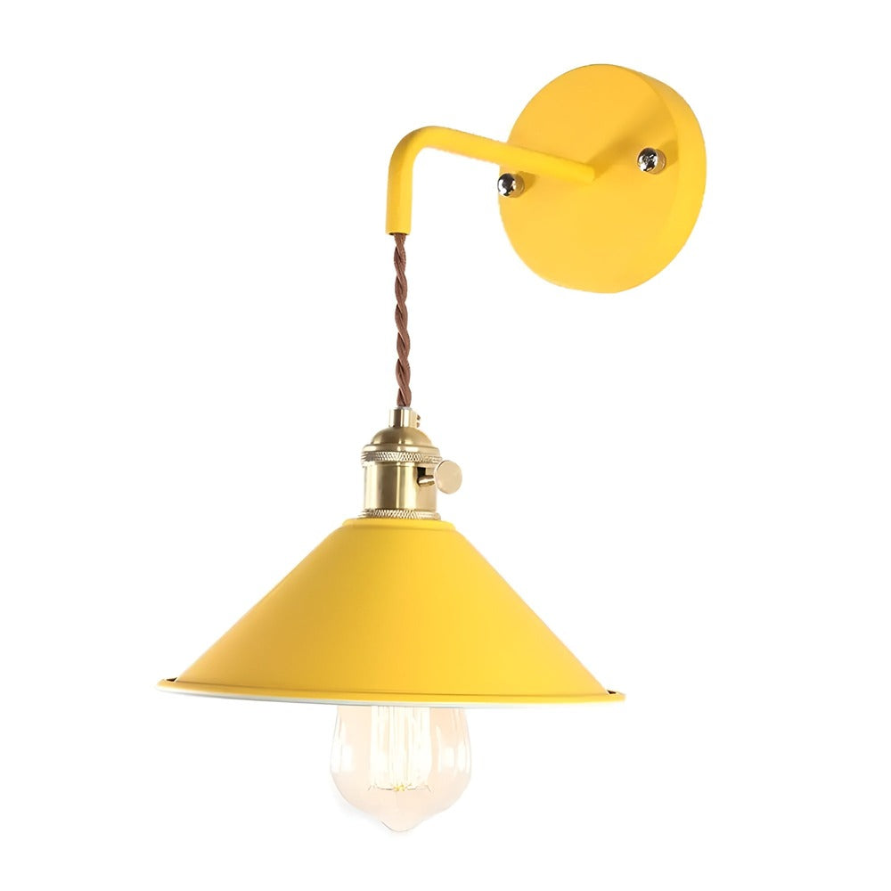 Wandlampe Retro Vintage Metall Kegelform 22cm Industrielles Design | Sansoti