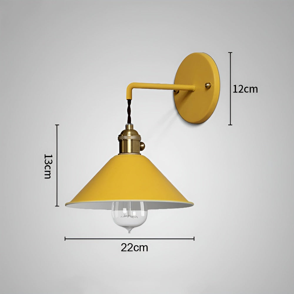 Wandlampe Retro Vintage Metall Kegelform 22cm Industrielles Design | Sansoti
