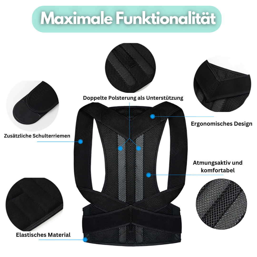 Ergonomic Posture Corrector for Shoulders and Back - Adjustable and Breathable - Unisex Posture Brace | Sansoti