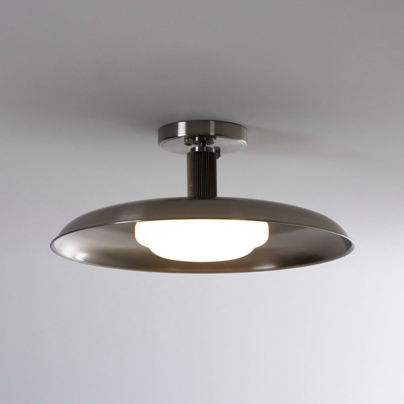 Ceiling Lamp with Hand-Blown Glass Shade and Textured Metal Rosette – Warm Ambient Light for Living Room, Bedroom and Entrance | Sansoti
