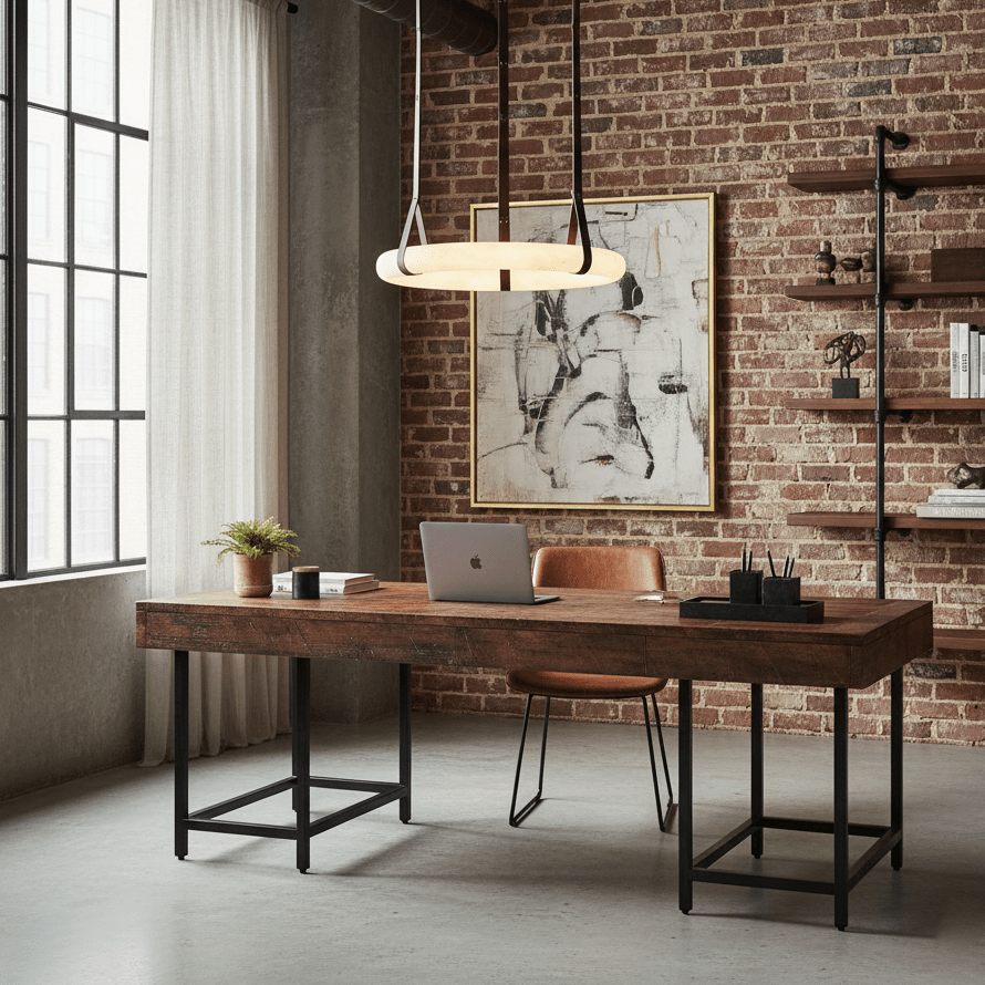 Pendant Lamp Alabaster Ring LED Dark Brown Brown Gold Living Room Dining Room 3000K 4000K 6000K Ø30 Ø120cm Natural Stone Pendant Lamp | Sansoti