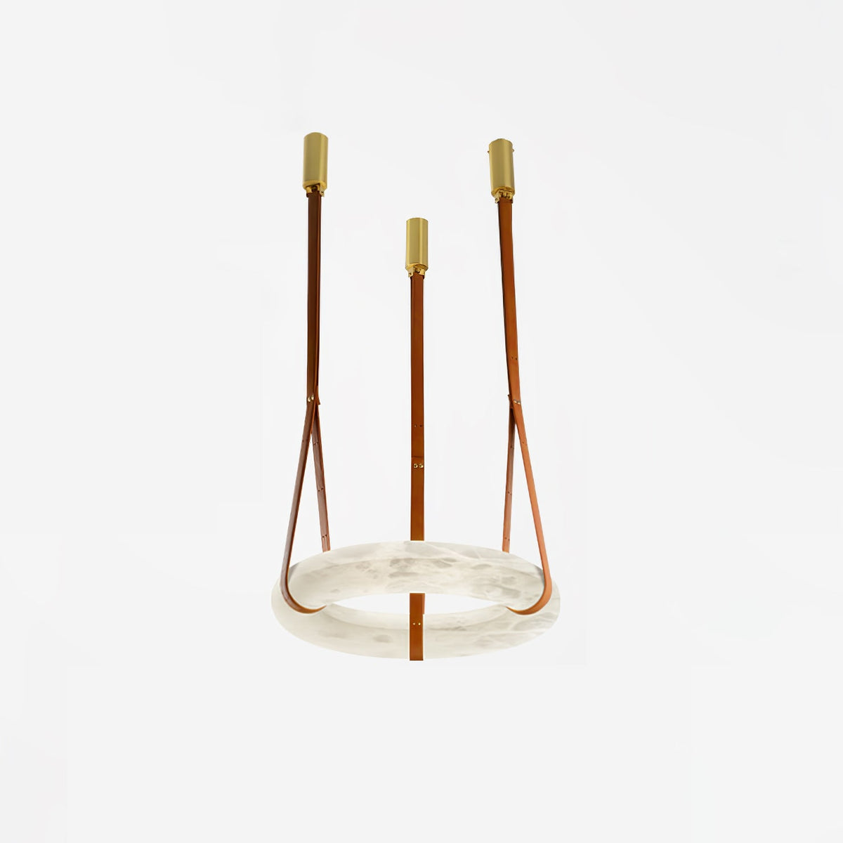 Pendant Lamp Alabaster Ring LED Dark Brown Brown Gold Living Room Dining Room 3000K 4000K 6000K Ø30 Ø120cm Natural Stone Pendant Lamp | Sansoti