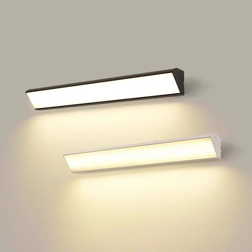 Applique murale LED moderne 48-120cm en aluminium, intérieur extérieur, blanc chaud blanc froid, lumière d’ambiance, salon jardin | Sansoti