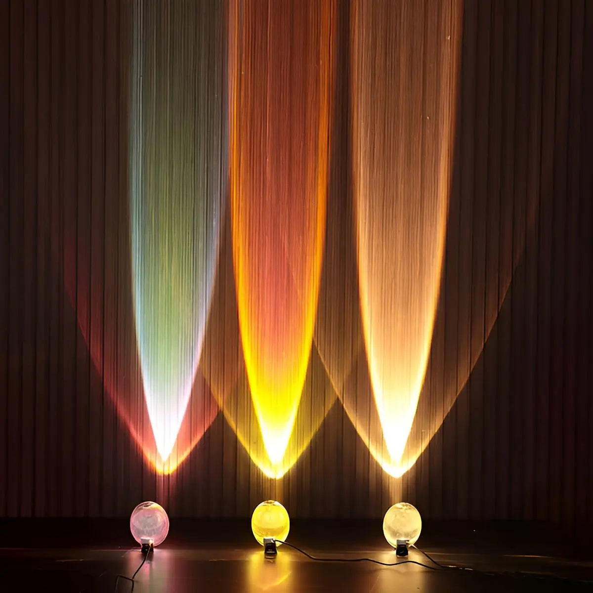 Oval Crystal Table Lamp with Chrome Base – LED Ambient Lighting in Warm White, Blue-Purple or Sunset Tones – Mood Light for Bedroom and Living Area | Sansoti