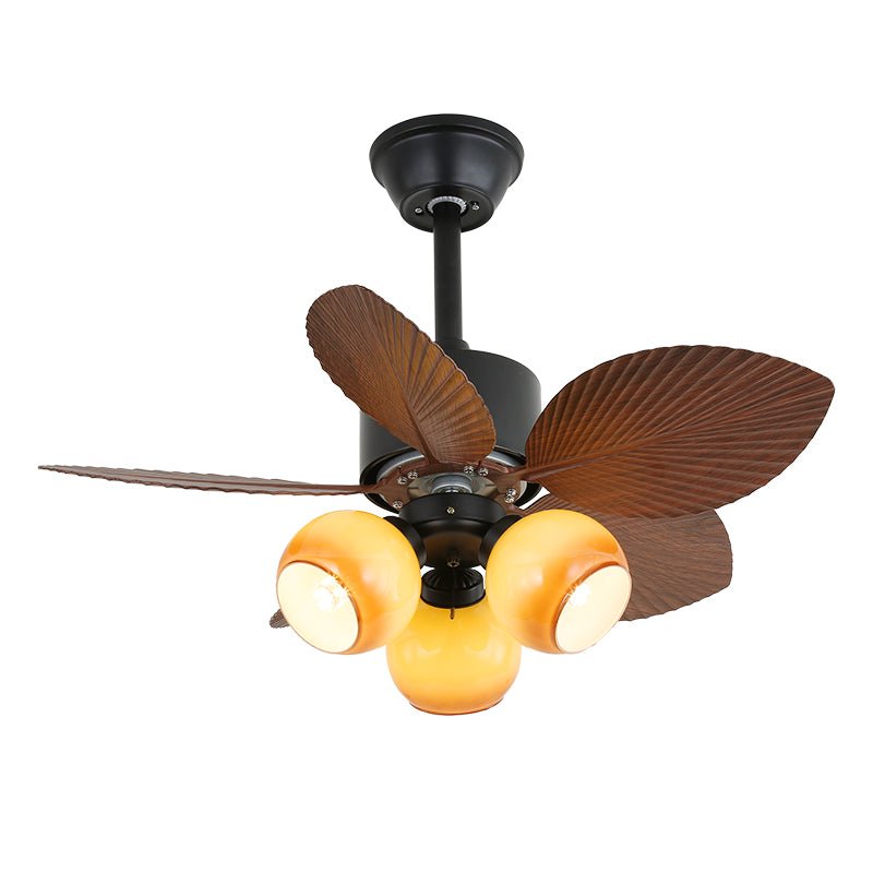 Deckenventilator mit Beleuchtung — Tropisches Holzdesign — Ø75 cm — 6-Stufen Steuerung | Sansoti