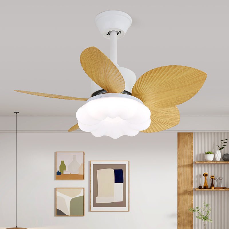 Deckenventilator mit Beleuchtung — Tropisches Holzdesign — Ø75 cm — 6-Stufen Steuerung | Sansoti