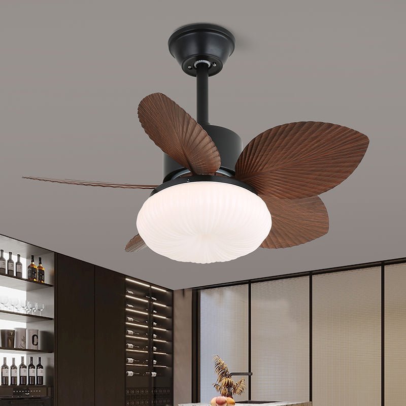 Deckenventilator mit Beleuchtung — Tropisches Holzdesign — Ø75 cm — 6-Stufen Steuerung | Sansoti