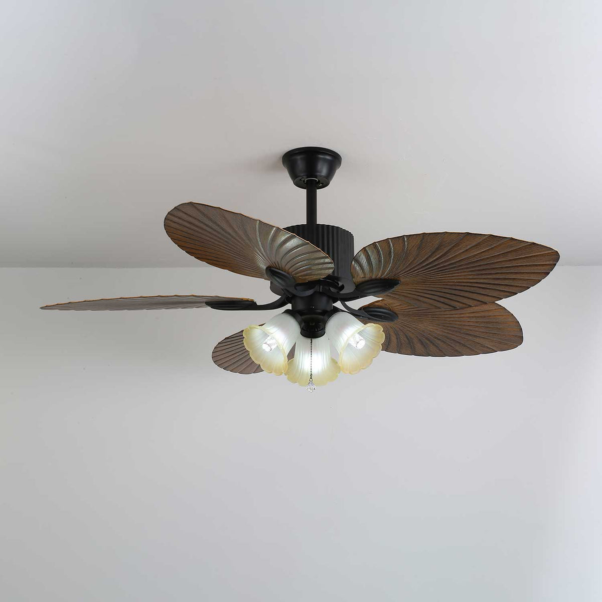Deckenventilator Palm Whisper Vintage mit integrierter Beleuchtung 132 cm | Sansoti