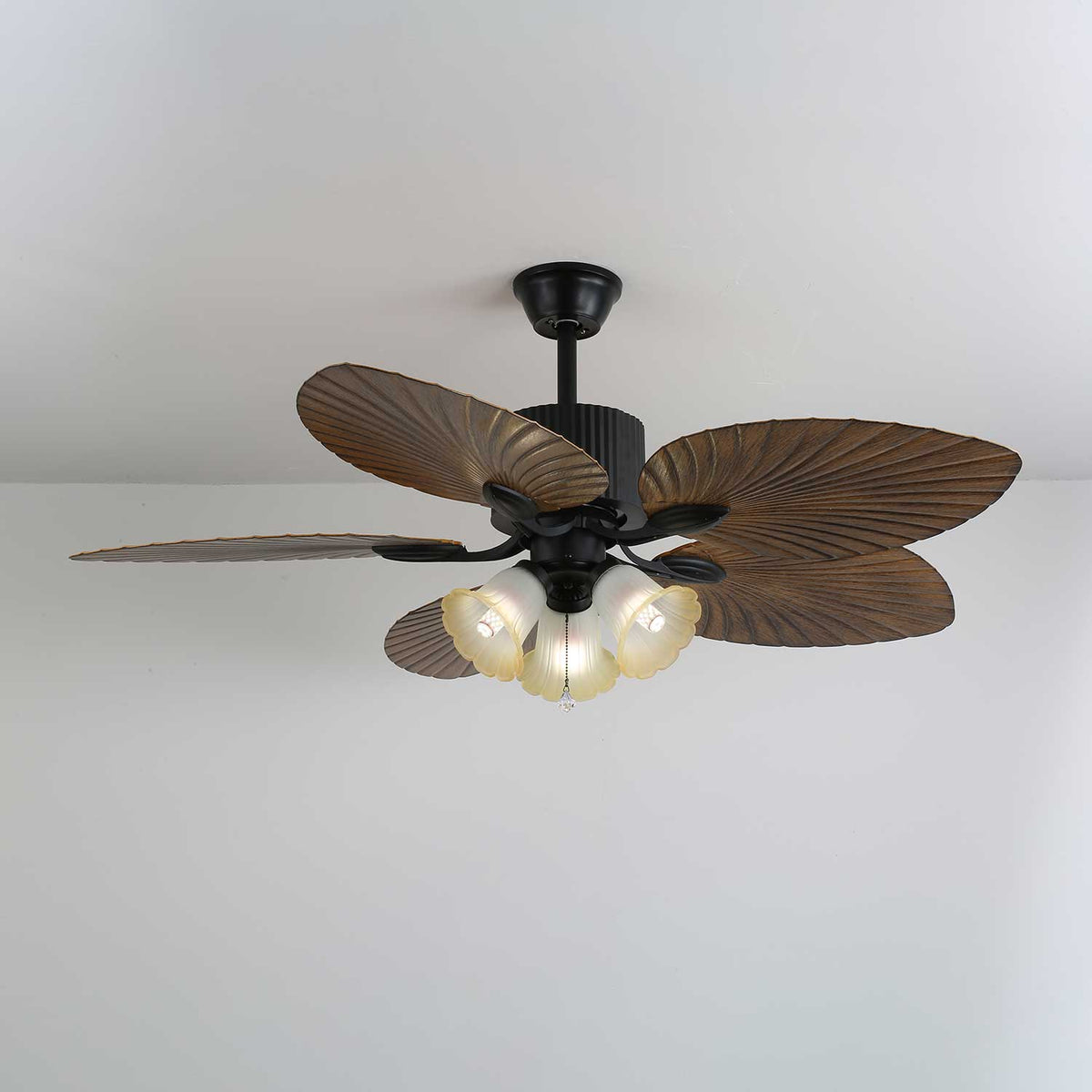 Deckenventilator Palm Whisper Vintage mit integrierter Beleuchtung 132 cm | Sansoti