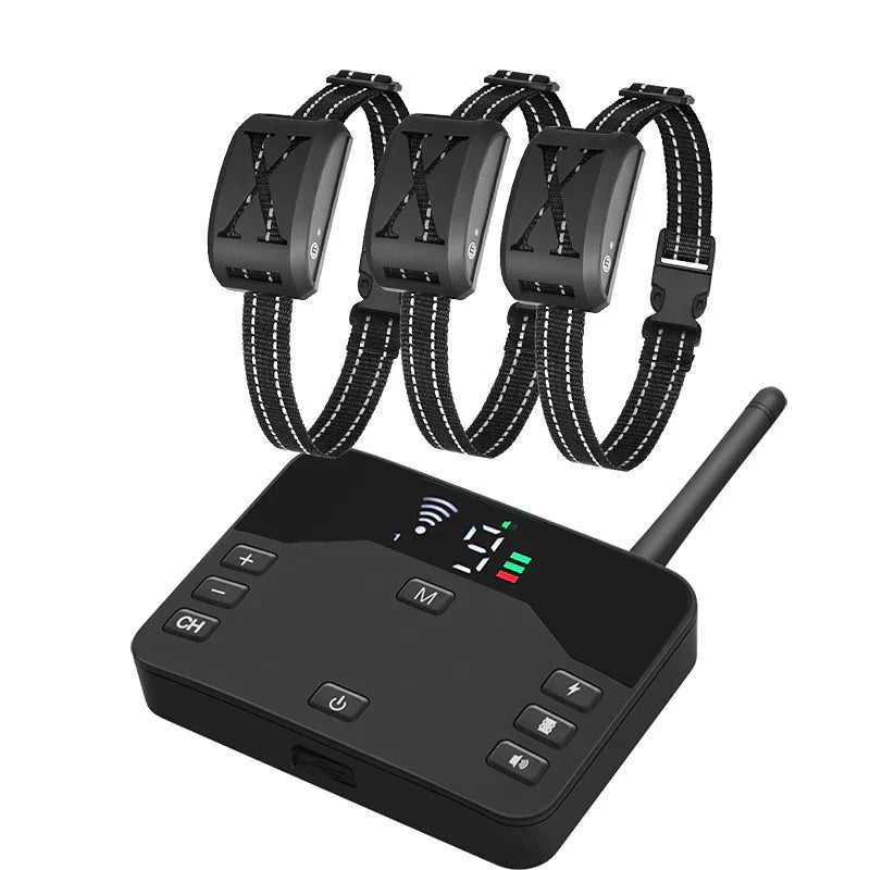 Wireless Dog Fence System with Adjustable Collar 9-240 Meter Range for Safe Boundary Dog Recognition Training Device with Sound Vibration Shock Waterproof | Sansoti