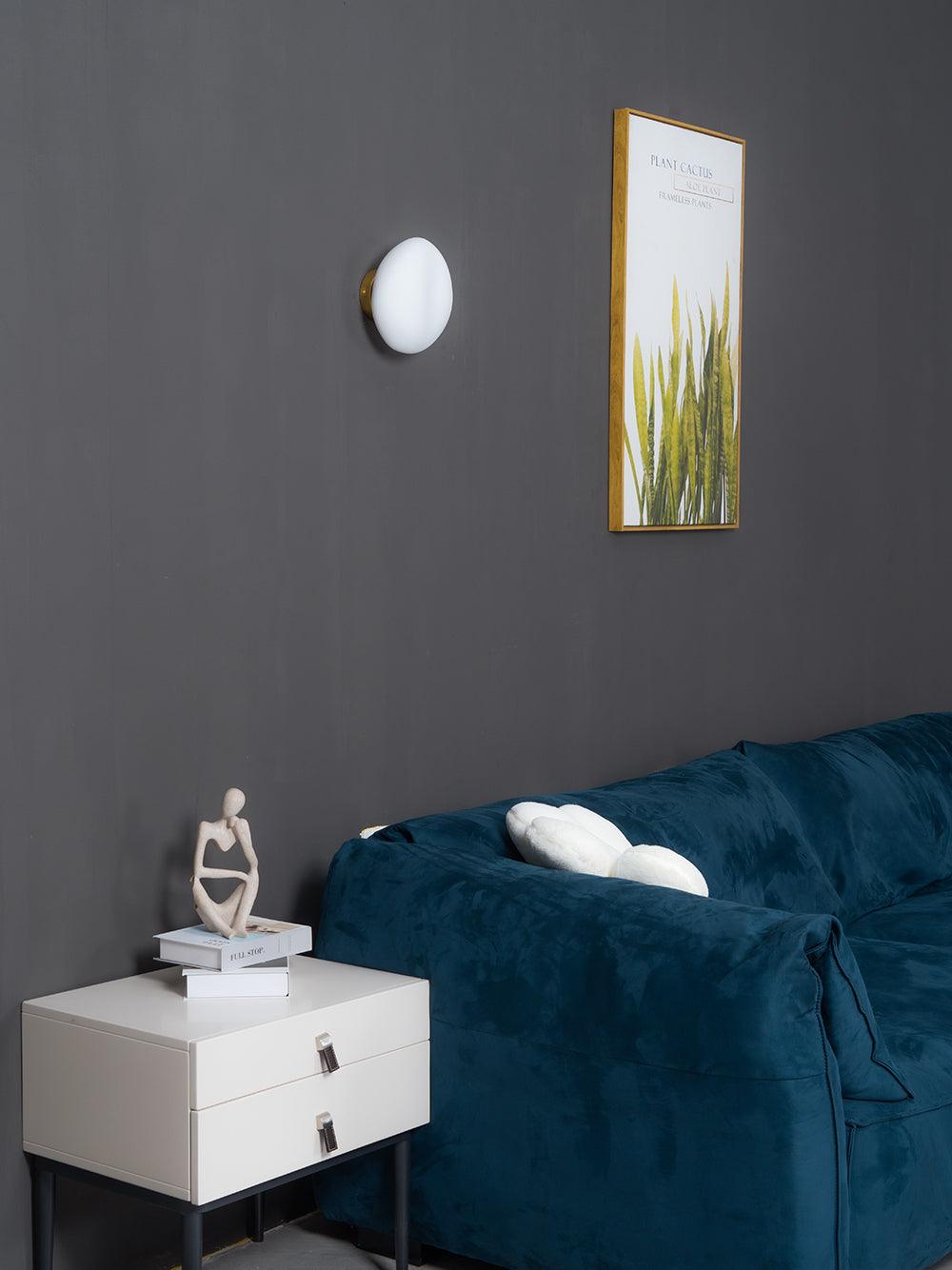 Glass Wall Light with Hand-Blown Bubble Glass – Sculptural Lighting, Scandinavian Design – Available in 4 Unique Models & 4 Colors | Sansoti