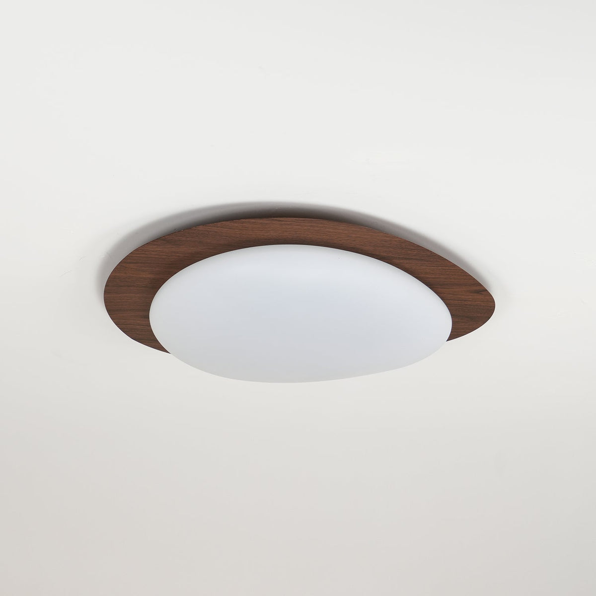 Deckenleuchte im organischen Kieseldesign mit Holzoptik, LED, Acryl und warmem Licht für Wohnzimmer und Esszimmer | Sansoti