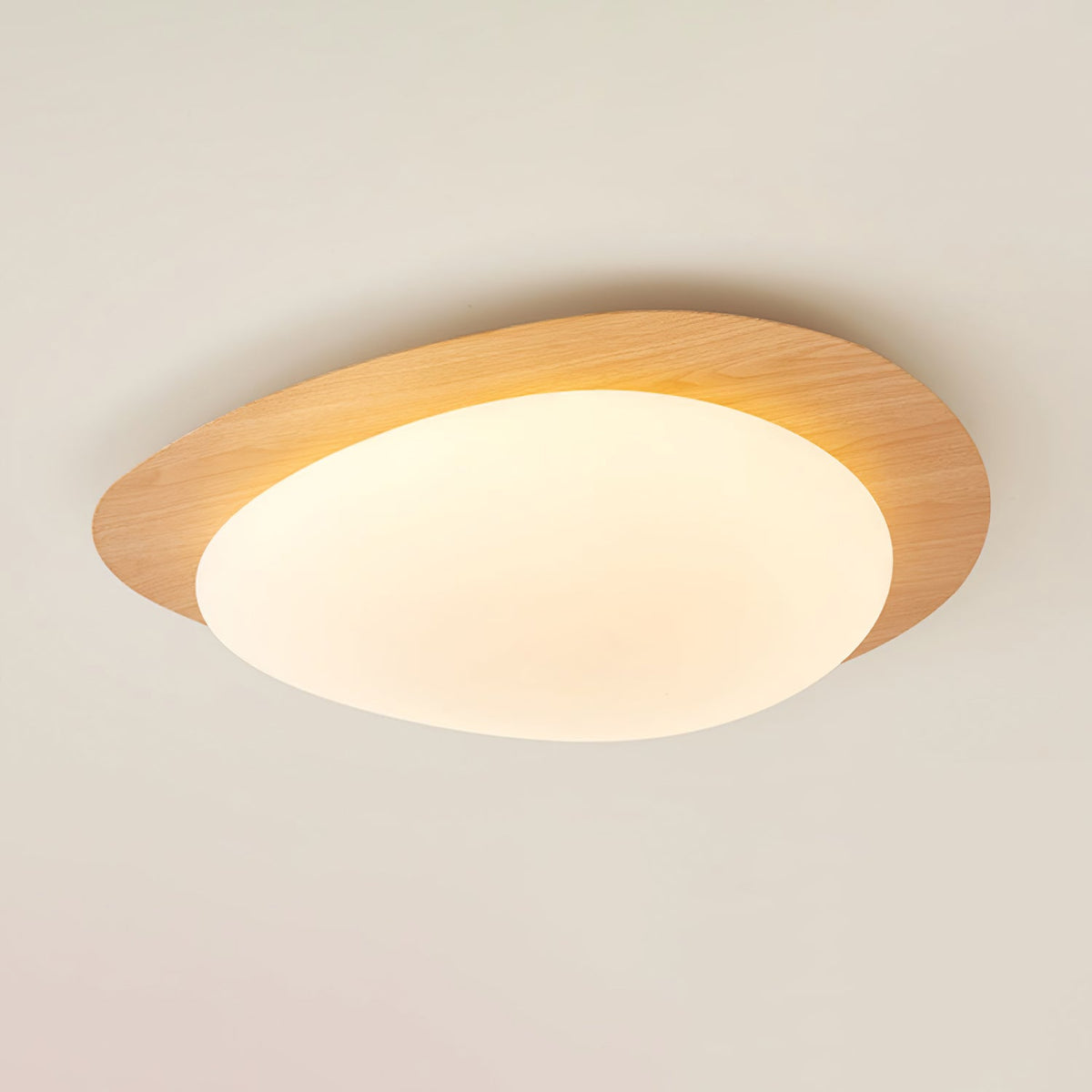 Deckenleuchte organisches Holz LED warmes Licht Wohnzimmer Esszimmer modernes skandinavisches Design 30-50 cm stimmungsvoll | Sansoti