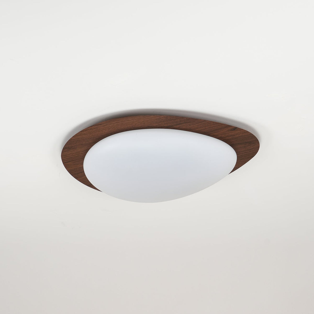 Deckenleuchte im organischen Kieseldesign mit Holzoptik, LED, Acryl und warmem Licht für Wohnzimmer und Esszimmer | Sansoti