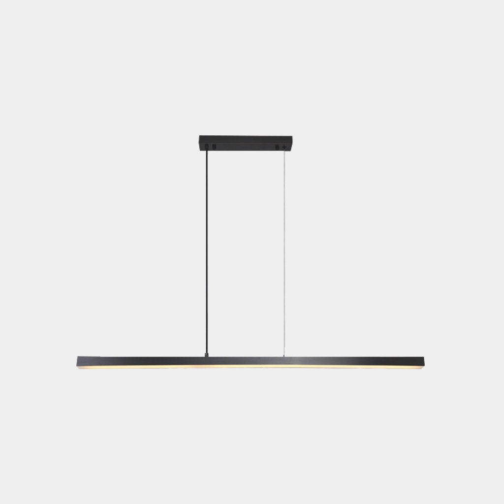 Pendant Light Brass Linear Dimmable LED, Black / Gold