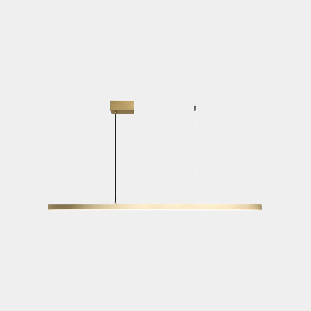 Pendant Light Brass Linear Dimmable LED, Black / Gold