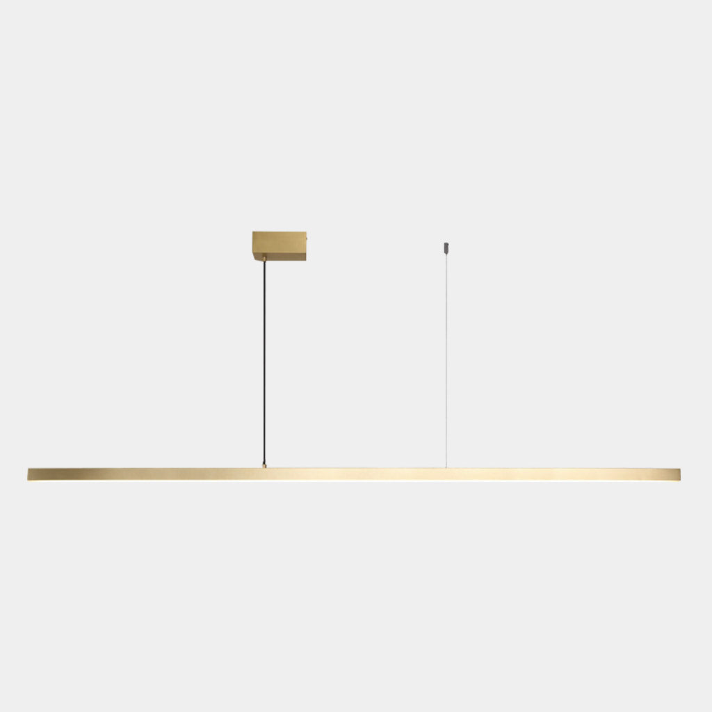 Pendant Light Brass Linear Dimmable LED, Black / Gold
