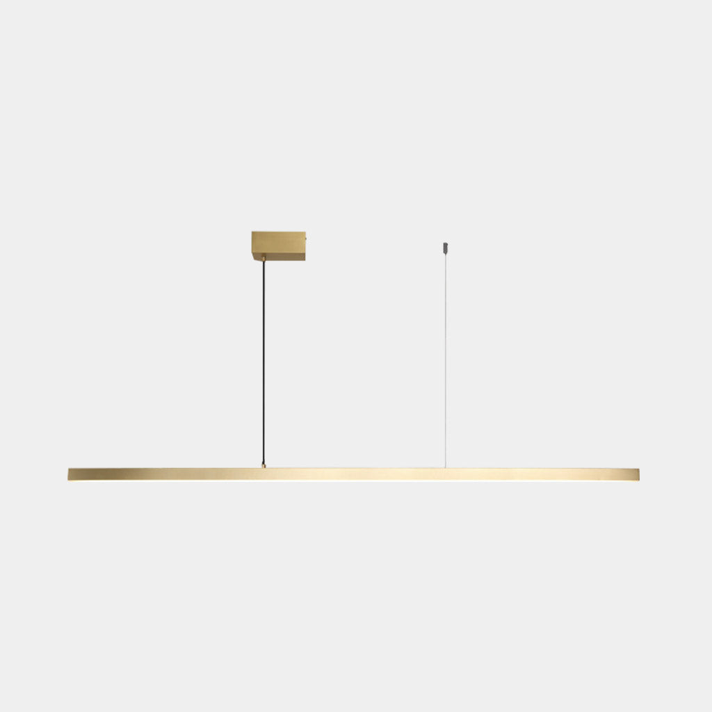 Pendant Light Brass Linear Dimmable LED, Black / Gold