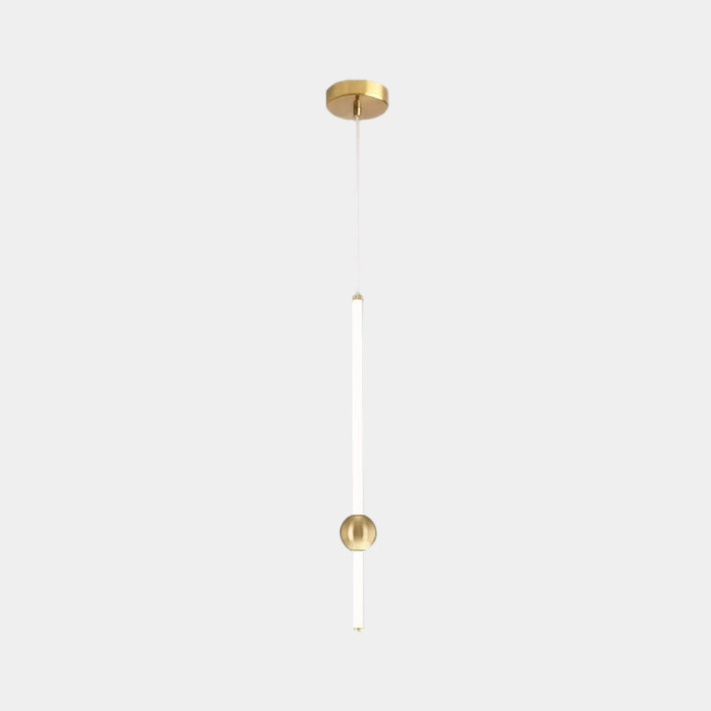Lineare LED-Pendelleuchte Eisen Glas Modern Minimalistisches skandinavisches Design Essbereich Schlafzimmer Wohnzimmer | Sansoti