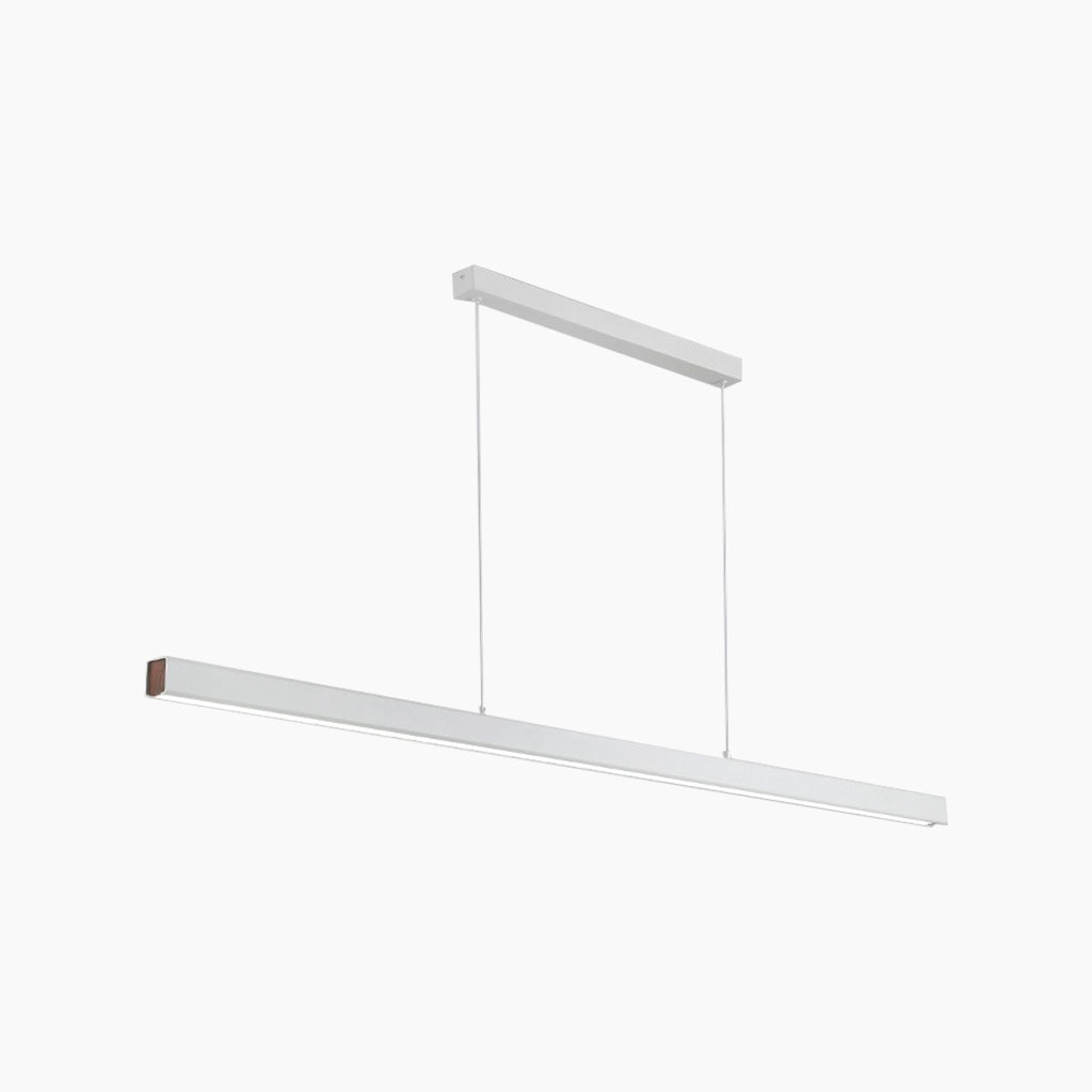 Suspension linéaire en aluminium avec LED à intensité variable, au design moderne et minimaliste, noire et blanche, pour salle à manger et salon | Sansoti