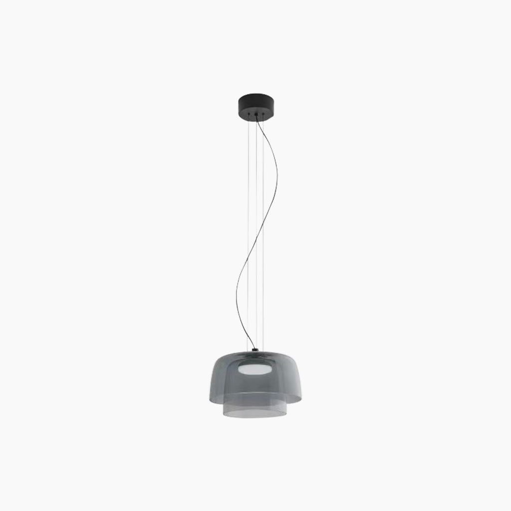 Mehrschichtige Glas-Pendelleuchte LED Dimmbar mit farbigen Schirmen Skandinavisches Design für Esszimmer Wohnzimmer | Sansoti