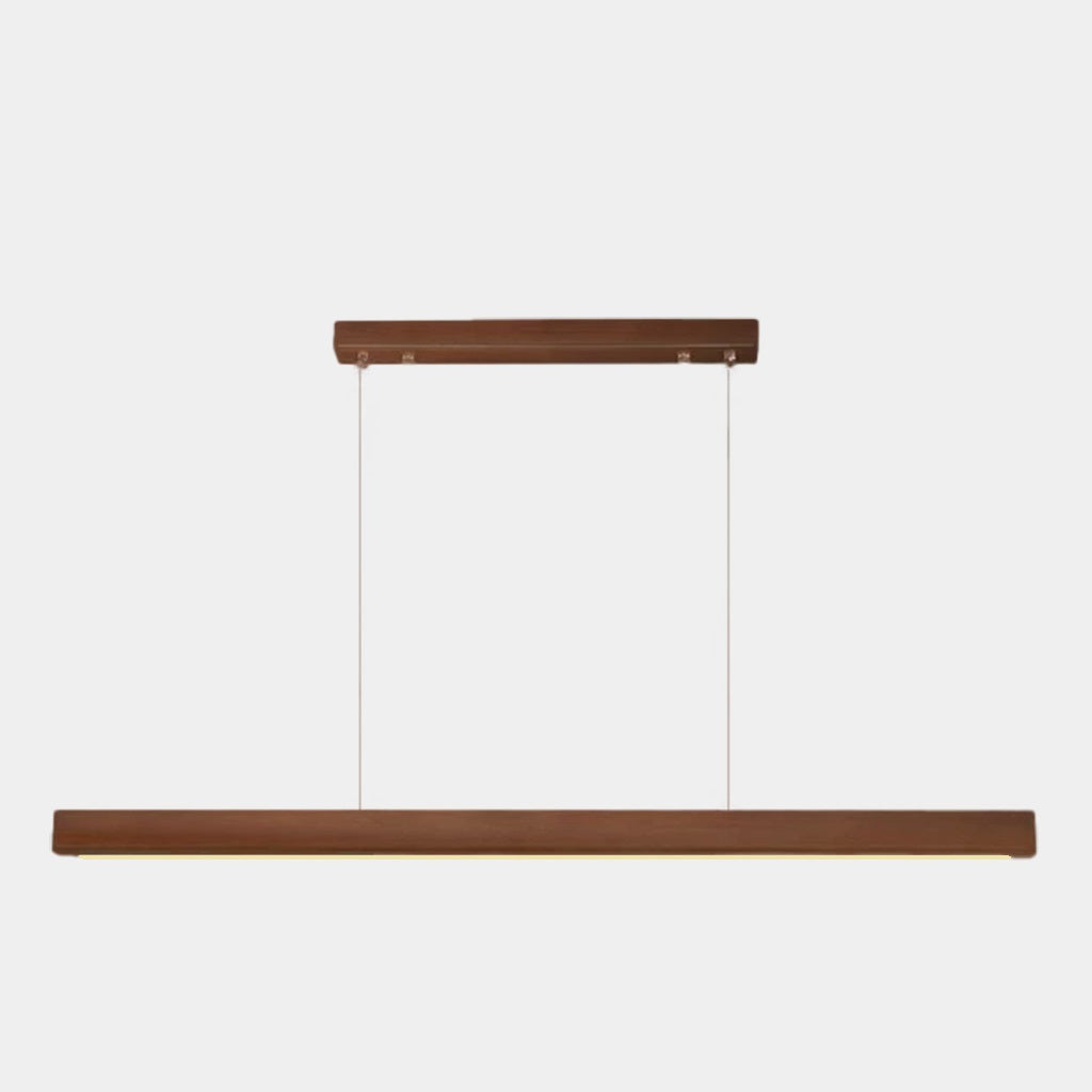 Lineare Hängeleuchte Kautschukholz LED Minimalistisches skandinavisches Design Esszimmer Kücheninsel Esstischbeleuchtung | Sansoti