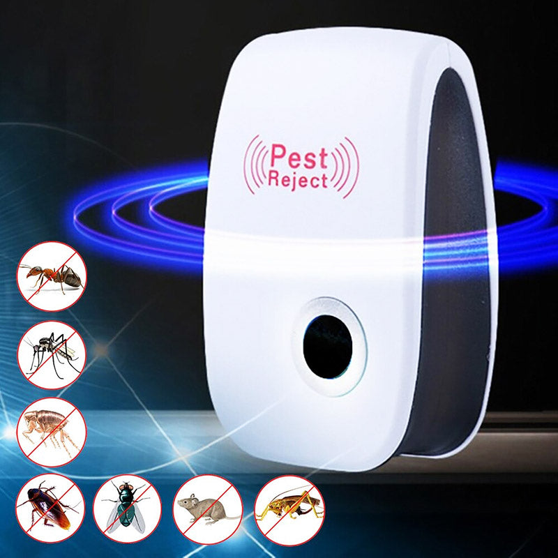 Ultrasonic Pest Repeller Set 22-65 kHz Silent Safe Plug-In Pest Control for Home Kitchen | Sansoti