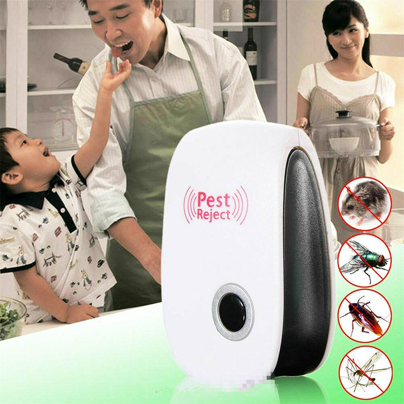 Ultrasonic Pest Repeller Set 22-65 kHz Silent Safe Plug-In Pest Control for Home Kitchen | Sansoti