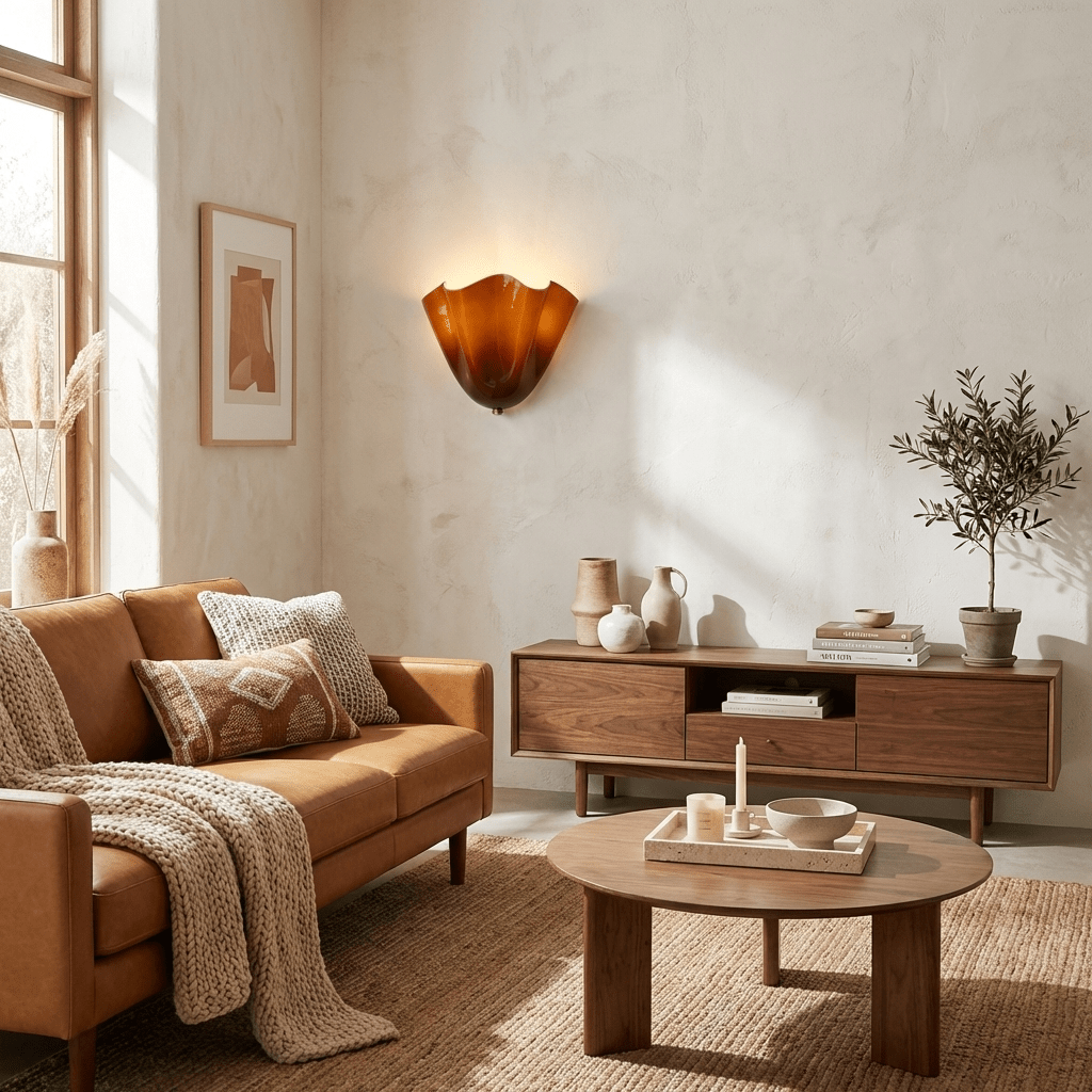 Petalia Wall Light — Sculptural Petal-Inspired Glass Wall Lighting with G9 Socket and Hardwired Installation (28 × 25 × 13 cm) | Sansoti
