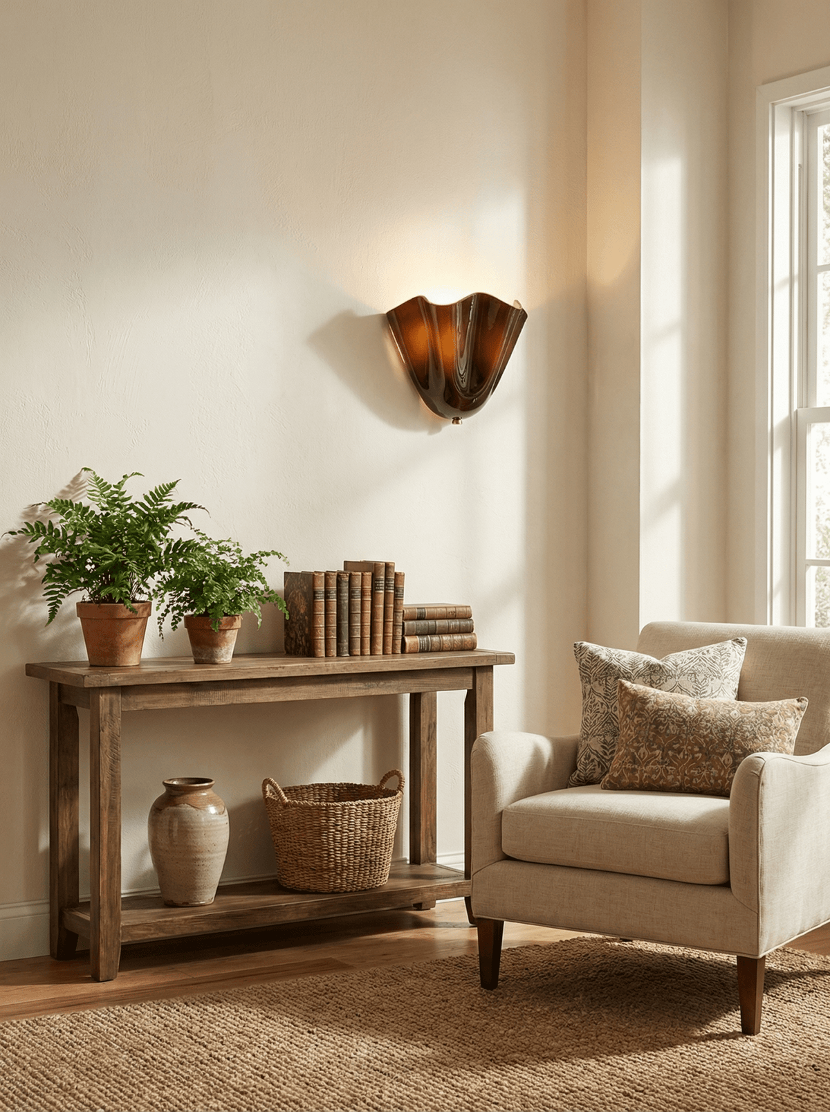 Petalia Wall Light — Sculptural Petal-Inspired Glass Wall Lighting with G9 Socket and Hardwired Installation (28 × 25 × 13 cm) | Sansoti