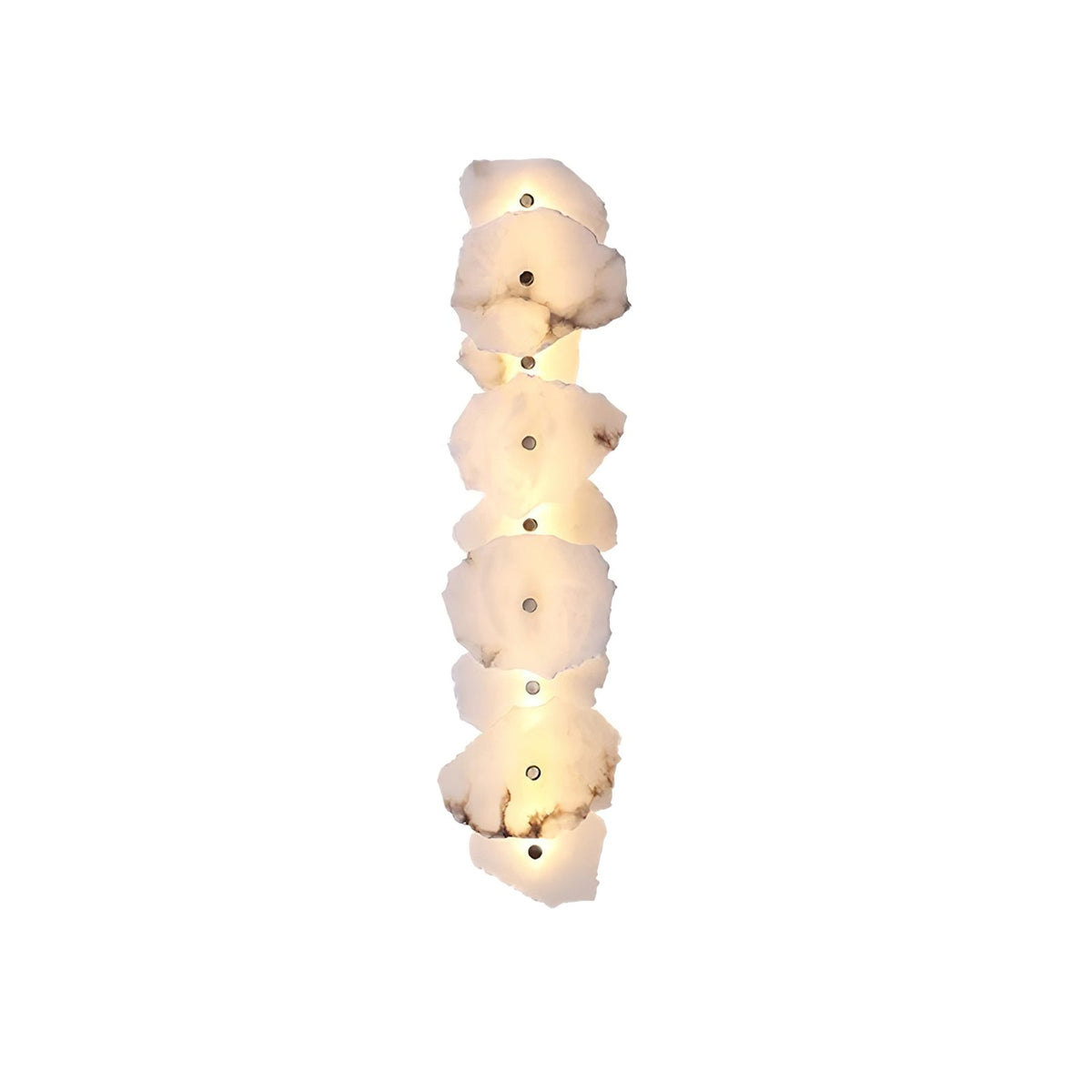 Alabaster wall lamp — Genuine natural stone with gold fixture — 1/3/5/7/9 light points | Sansoti