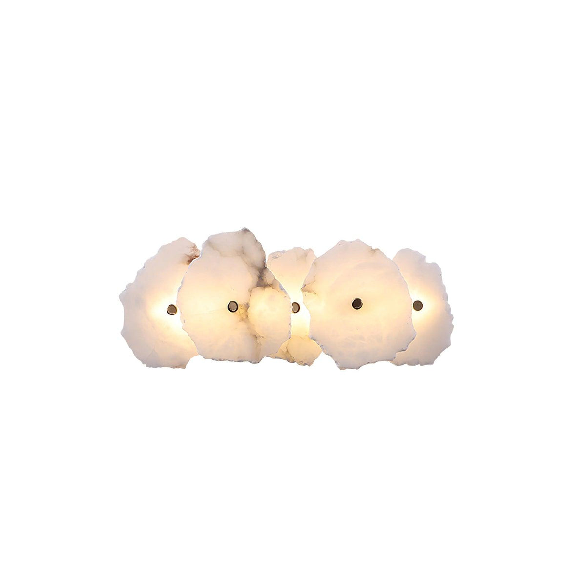 Alabaster wall lamp — Genuine natural stone with gold fixture — 1/3/5/7/9 light points | Sansoti