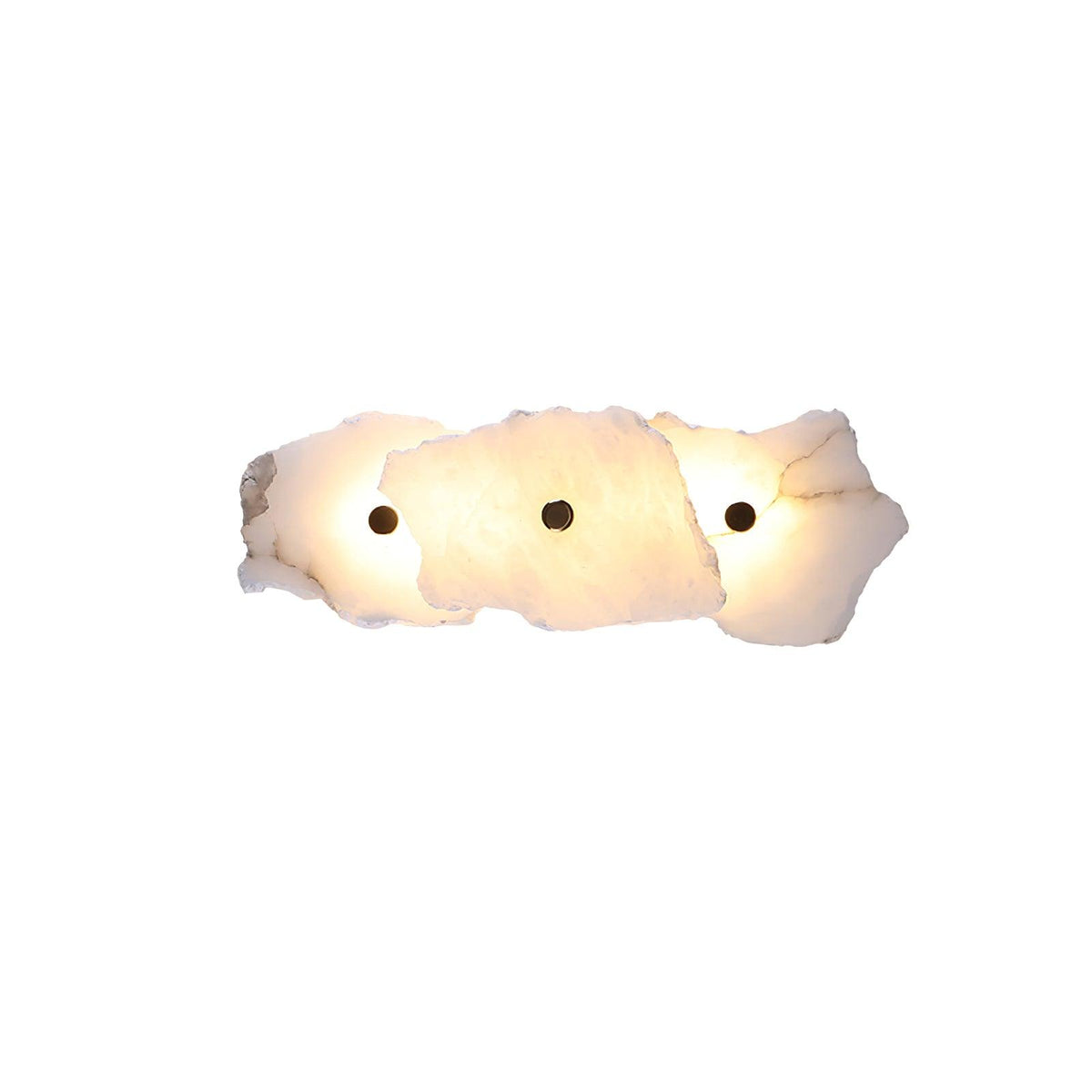 Alabaster wall lamp — Genuine natural stone with gold fixture — 1/3/5/7/9 light points | Sansoti