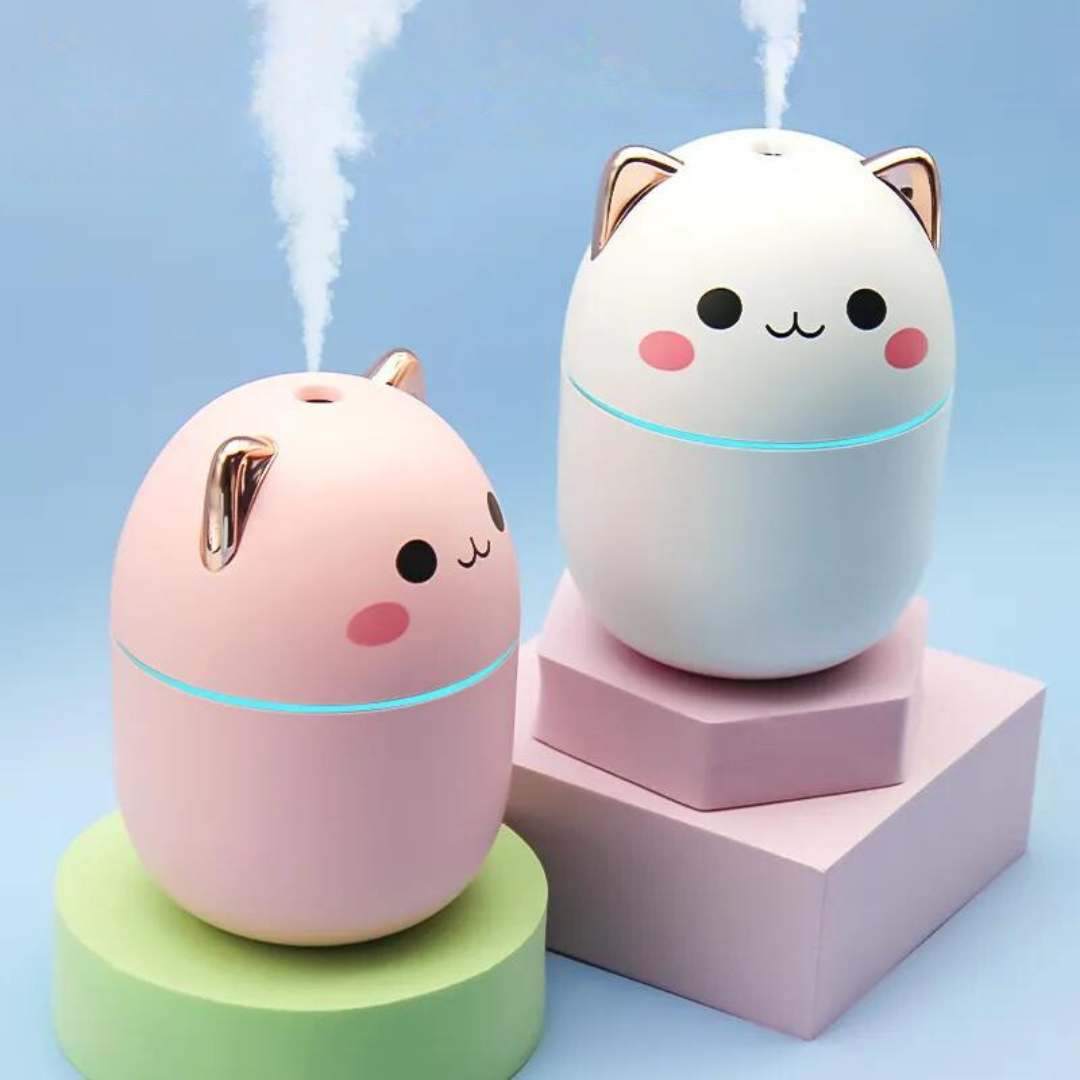 Cat Humidifier with LED Night Light – 250ml Humidification for Bedroom, Office, Children's Room | Sansoti